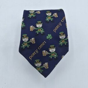 IRISH LUCK / Up The Irish! w/Stylish Shamrocks Blue Green Vintage 61 X 3.5 Inch